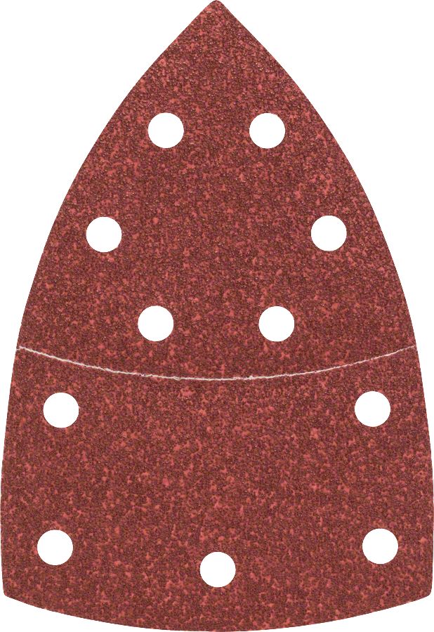 Bosch - Multi Zımpara Kağıdı 10'lu, 102 x 62/93 mm 60 Kum 11 Delik