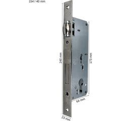 Kale Kilit Standart Silindirli Daire Kilidi Makaralı 40mm NİKEL