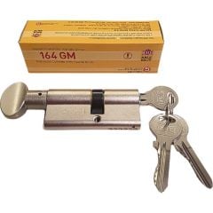 Kale Kilit Standart Mandallı Silindir 90mm (35+10+45) Nikel