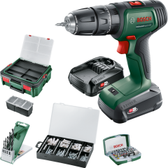UniversalImpact 18V (2x 1,5Ah) Akülü Darbeli/Delme Vidalama Makinesi + 210 parça set + Systembox S