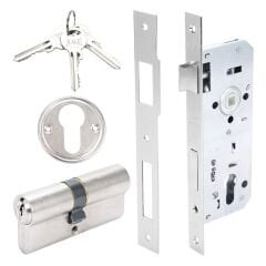 Kale Kilit Standart Silindirli Rozet Delikli Daire Kilidi 40mm NİKEL