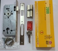 Kale Kilit Bilyalı Silind. Rozet Delikli Daire Kilidi 3 Milli 45mm NİKEL(2000)