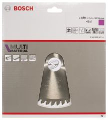 Bosch - Standard for Serisi Çoklu Malzeme için Daire Testere Bıçağı 180*30/20 mm 48 Diş